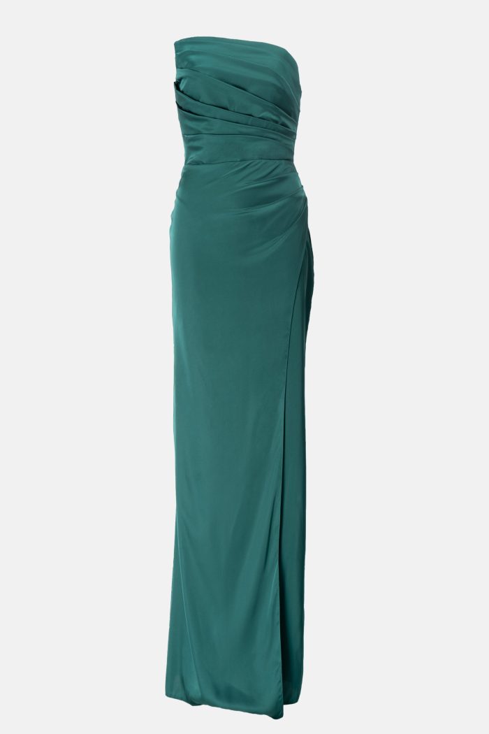 Prestije Maxikleid Satin mit Beinschlitz Saisonale Angebote