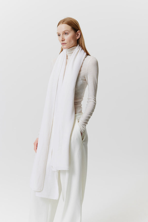 Prinz Berlin Kaschmir Schal Fine Knit Off-White Exklusive Angebote