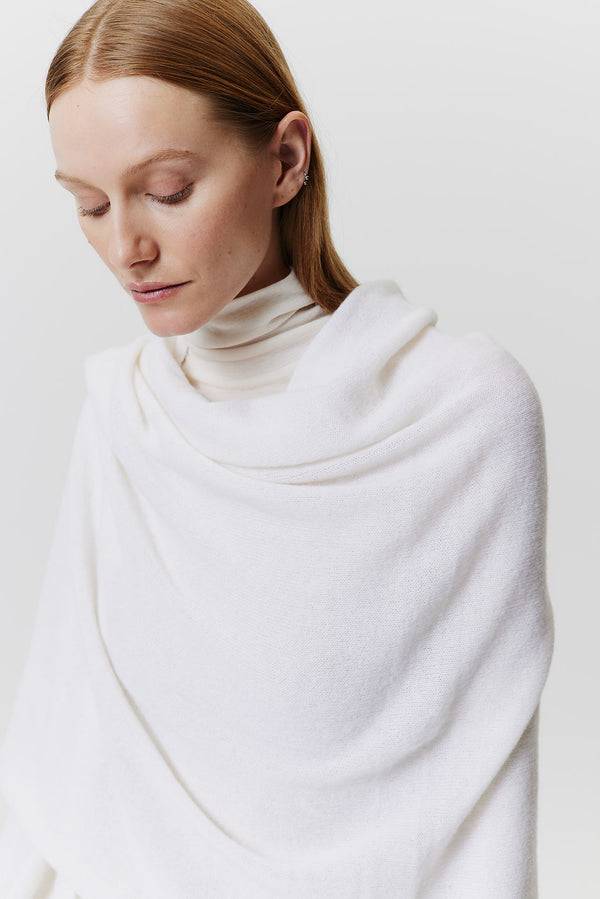 Prinz Berlin Kaschmir Schal Fine Knit Off-White Exklusive Angebote