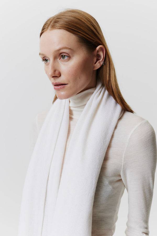 Prinz Berlin Kaschmir Schal Fine Knit Off-White Exklusive Angebote