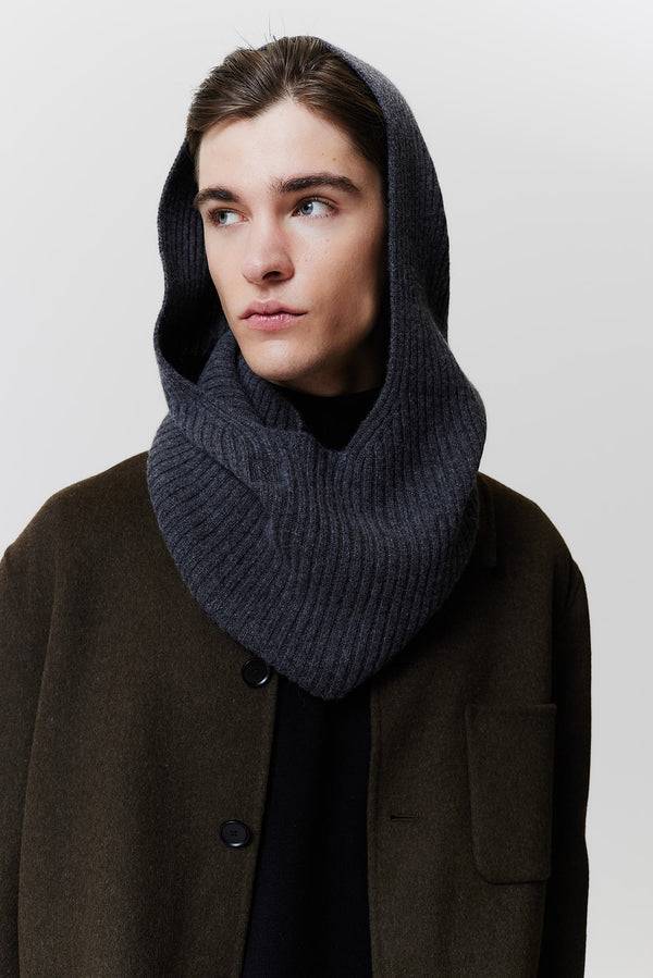 Prinz Berlin Kaschmir Hood Rib Knit Graphit Neuheiten