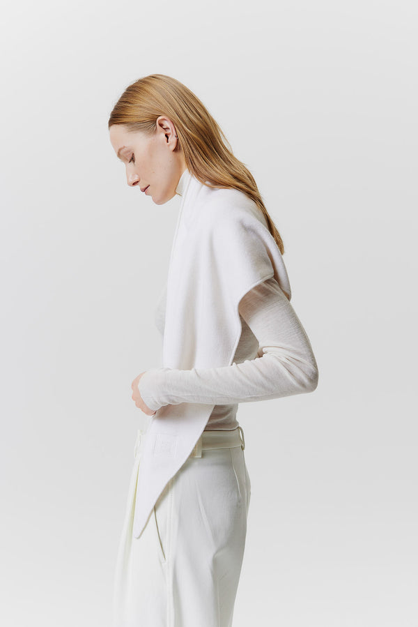 Prinz Berlin Kaschmir Triangle Fine Knit Off-White Bestseller