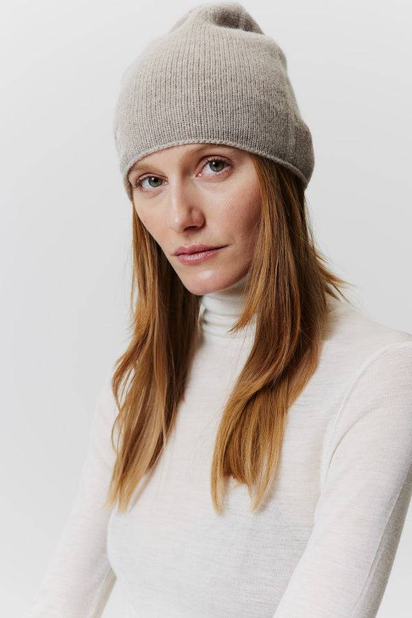 Prinz Berlin Kaschmir Beanie Fine Knit Beige Kauf eins, bekomm eins gratis