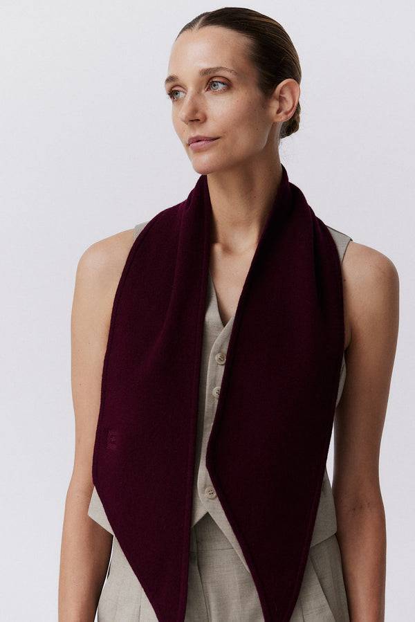 Prinz Berlin Kaschmir Bandeau Fine Knit Bordeaux Riesige Ersparnisse