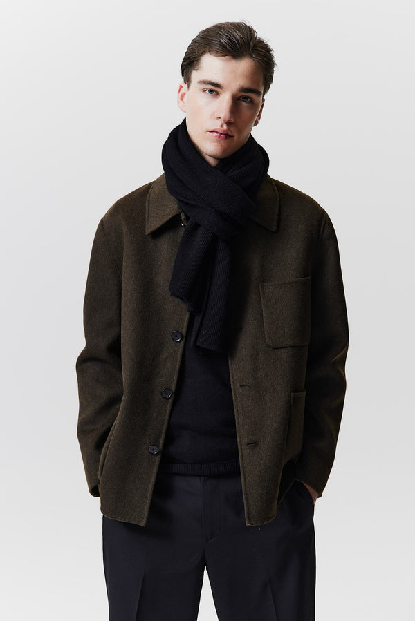 Prinz Berlin Kaschmir Schal Classic Knit Schwarz Kostenlose Rückgabe