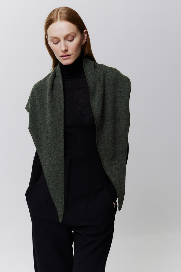 Prinz Berlin Kaschmir Triangle Fine Knit Grün JETZT KAUFEN