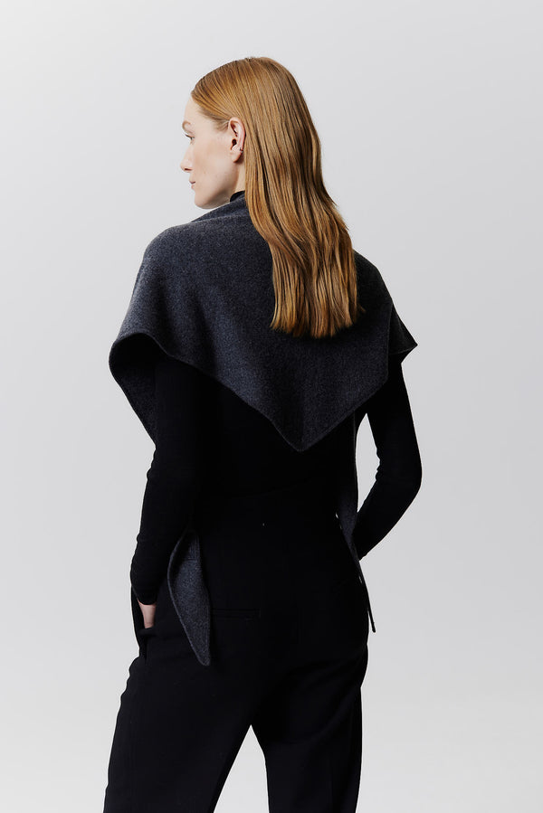 Prinz Berlin Kaschmir Triangle Fine Knit Graphit Nur für heute