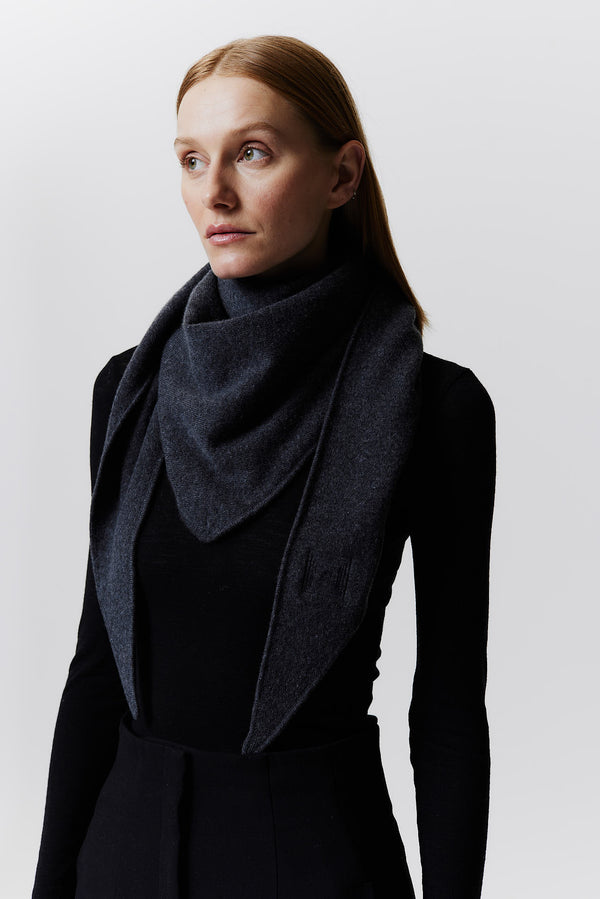 Prinz Berlin Kaschmir Triangle Fine Knit Graphit Nur für heute