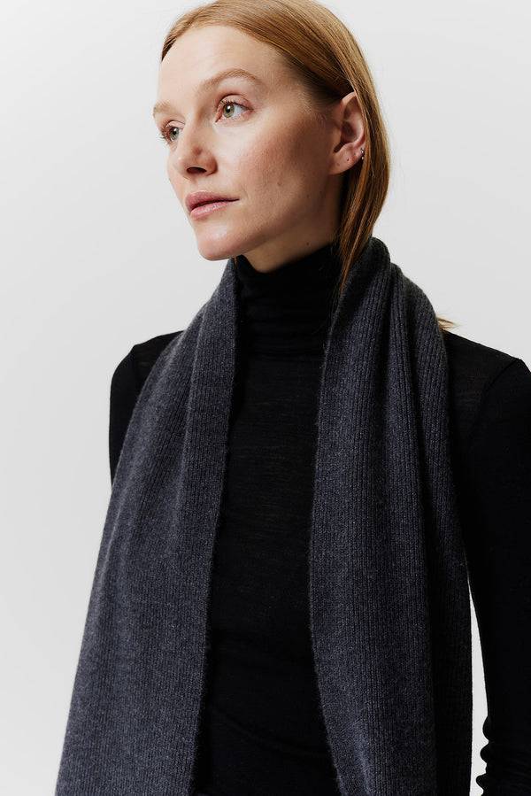 Prinz Berlin Kaschmir Schal Classic Knit Graphit Bis zu 55% Rabatt