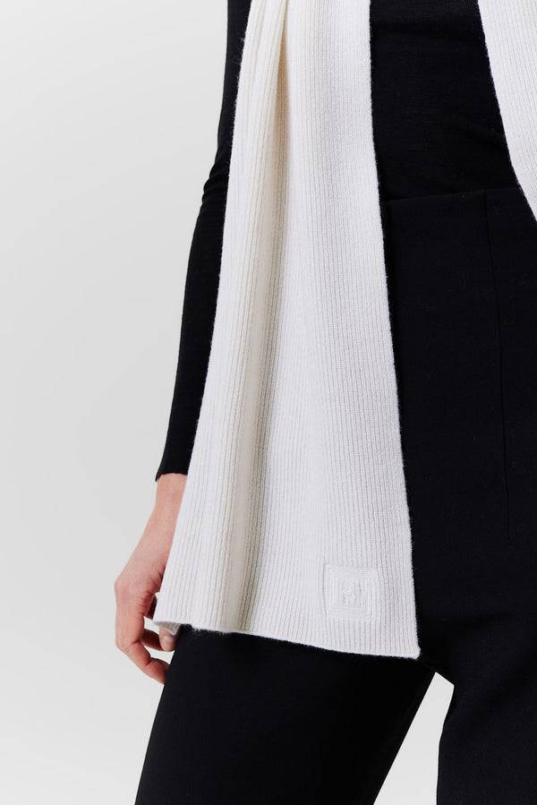 Prinz Berlin Kaschmir Schal Classic Knit Off-White Nur noch ein Tag übrig
