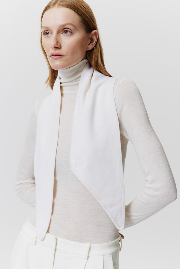 Prinz Berlin Kaschmir Bandeau Fine Knit Off-White Speichern exportieren