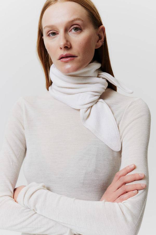 Prinz Berlin Kaschmir Bandeau Fine Knit Off-White Speichern exportieren