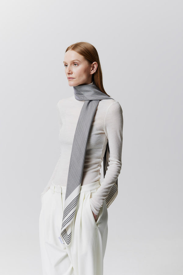 Prinz Berlin Seidentuch Stripes 123 Off-White Verkauf