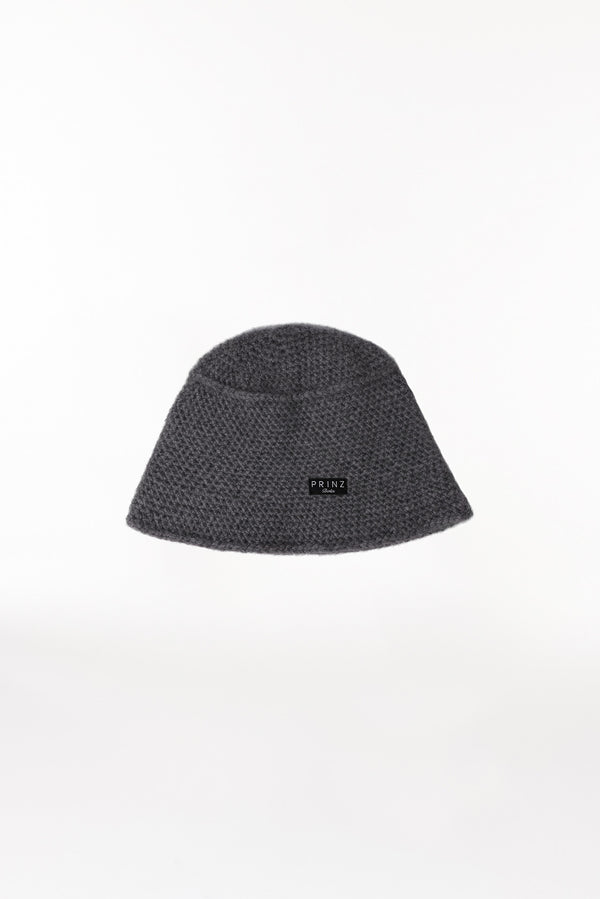 Prinz Berlin Kaschmir Bucket Hat Hand Crochet Grau Top Angebot