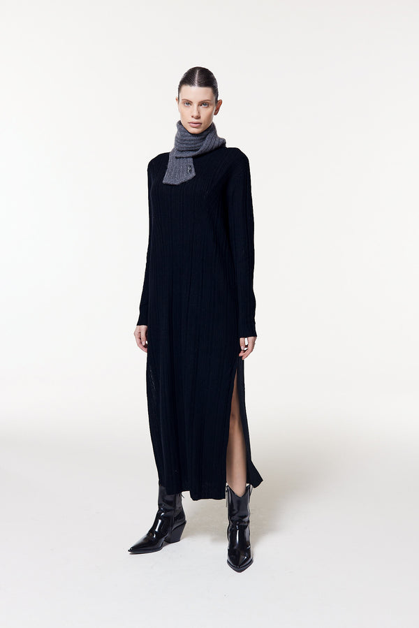 Prinz Berlin Kaschmir Kurzschal Hand Knit Grau Neueste Mode