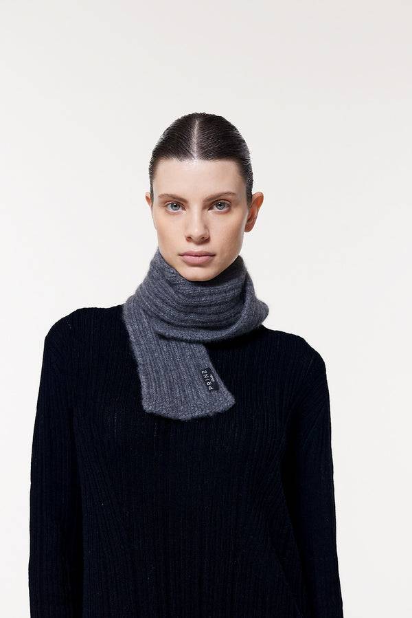Prinz Berlin Kaschmir Kurzschal Hand Knit Grau Neueste Mode