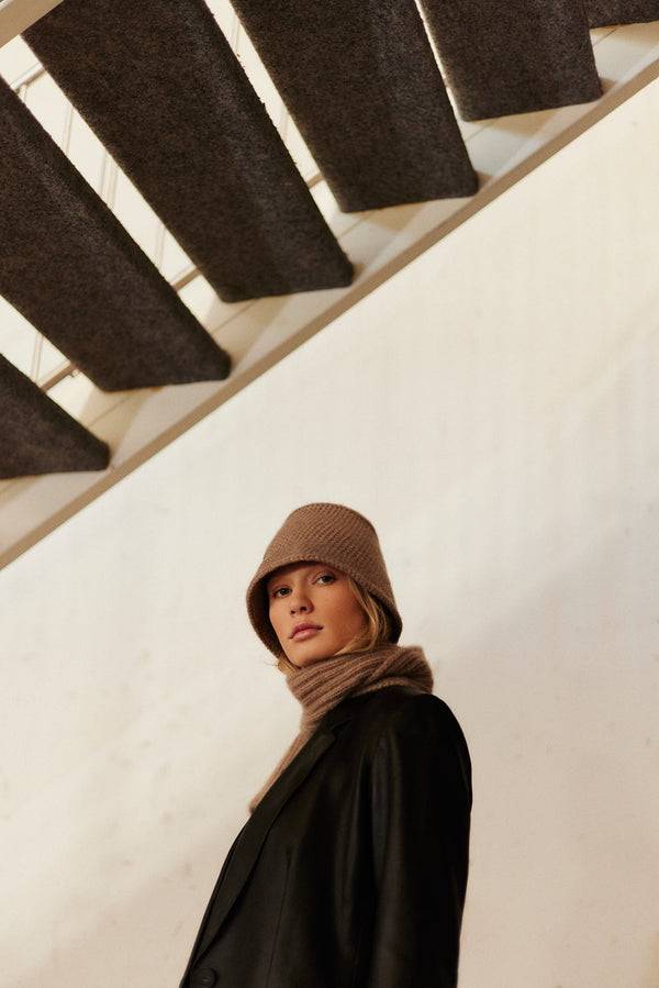 Prinz Berlin Kaschmir Bucket Hat Hand Crochet Beige Exklusive Angebote