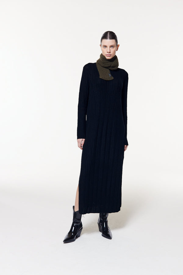 Prinz Berlin Kaschmir Kurzschal Hand Knit Grün Saisonale Angebote