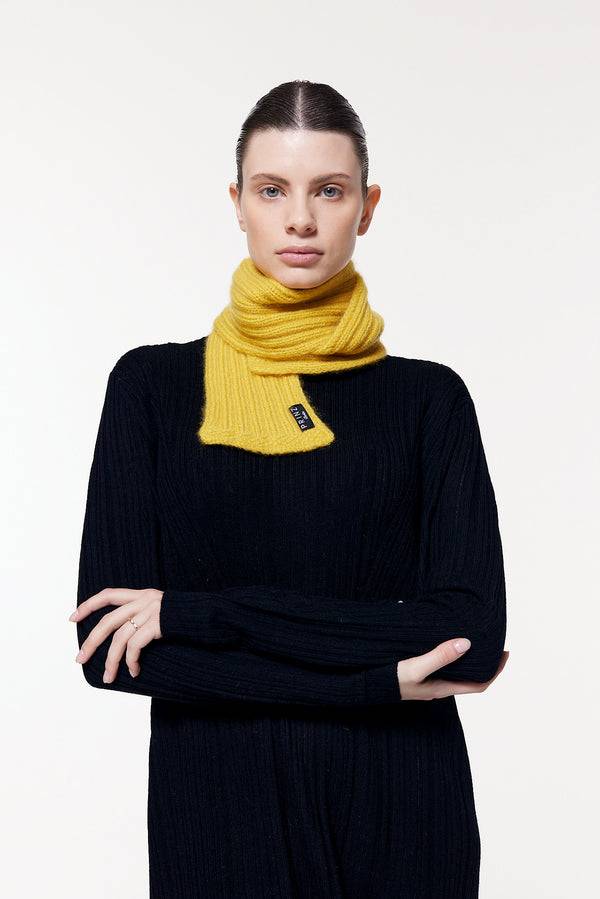 Prinz Berlin Kaschmir Kurzschal Hand Knit Gelb Kauf eins, bekomm eins gratis