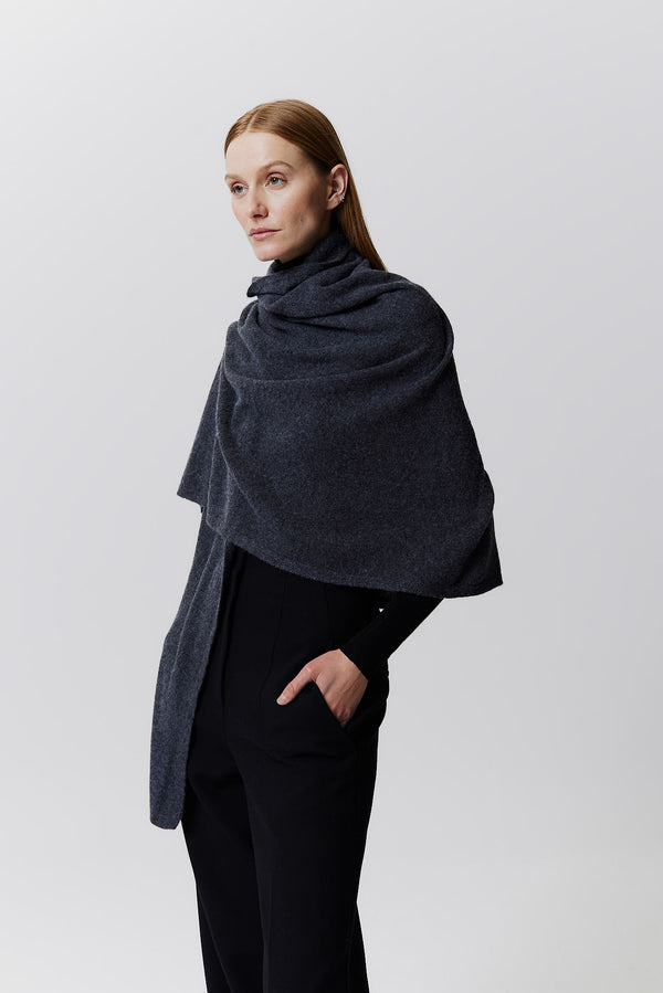 Prinz Berlin Kaschmir Schal Fine Knit Graphit Discount Store für neue Produkte