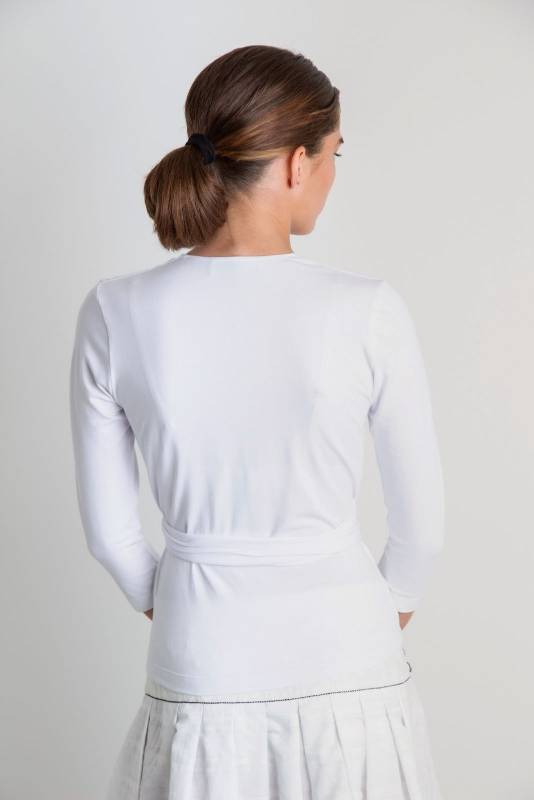 Rockmacherin Rosi Wickelshirt weiß Rabatt