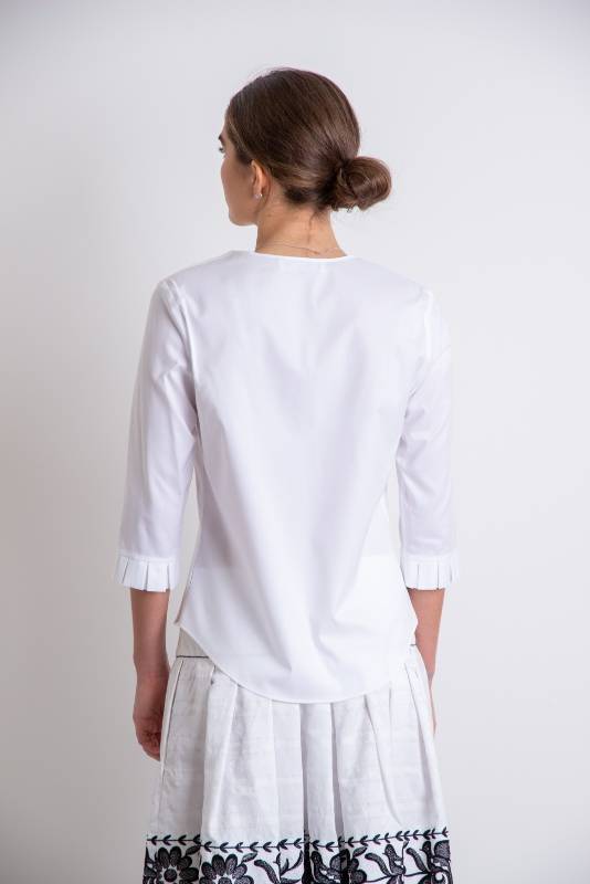Rockmacherin Susi Bluse Halbarm mit Kellerfalten Versandkostenfrei