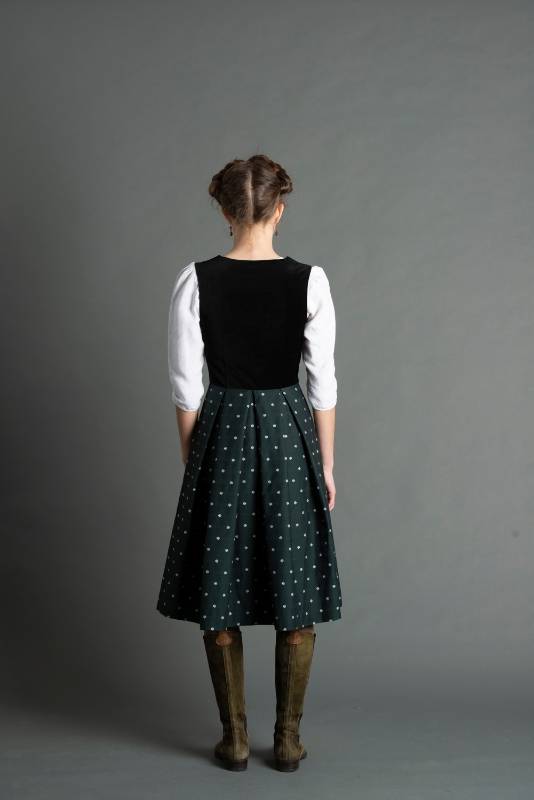 Rockmacherin Katha Dirndl schwarz/ weiß Weihnachtsangebot