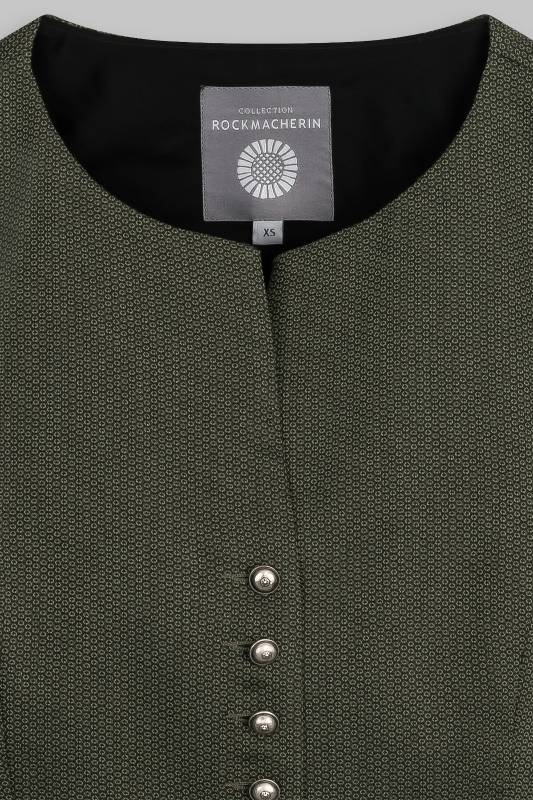 Rockmacherin Nanni Dreyer Trachtenweste aus elastischem Baumwoll-Jacquard mit Baumwollfutter Neueste Stile