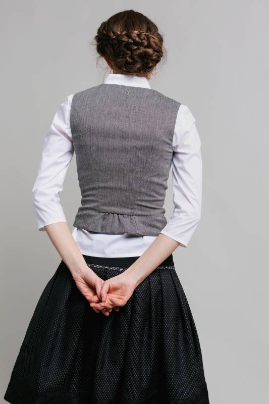 Rockmacherin Nanni Dobler Trachtenweste aus elastischem Baumwoll-Jacquard mit Baumwollfutter Letzte 2 Tage