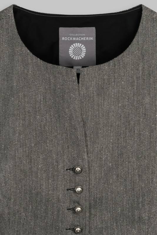 Rockmacherin Nanni Dobler Trachtenweste aus elastischem Baumwoll-Jacquard mit Baumwollfutter Letzte 2 Tage