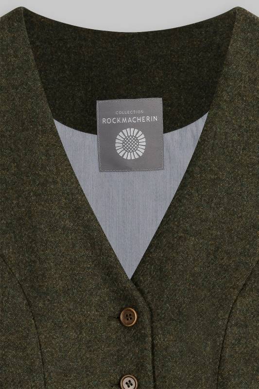 Rockmacherin Resal Damenweste aus Wollflanell mit Steinnussknöpfen Zeitbegrenzte Promotion