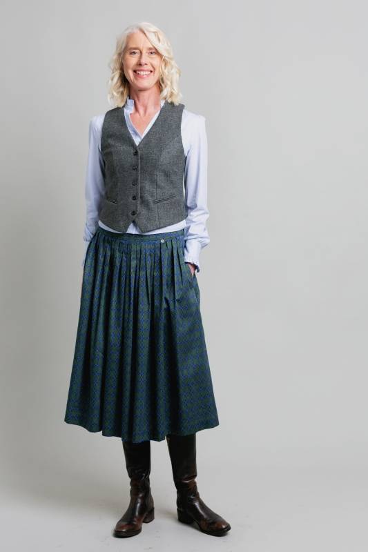 Rockmacherin Resal Damenweste aus Wollflanell mit Steinnussknöpfen Bis zu 50% Rabatt