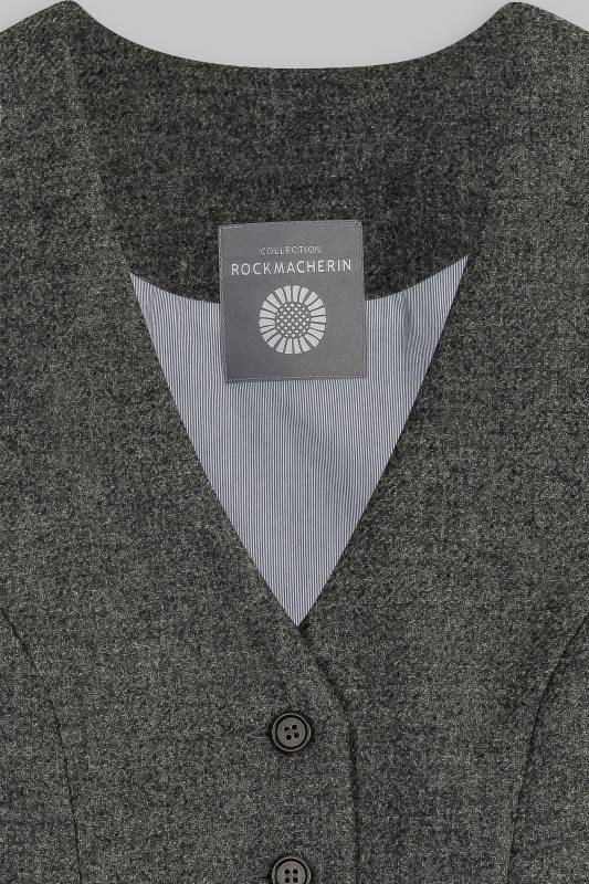 Rockmacherin Resal Damenweste aus Wollflanell mit Steinnussknöpfen Bis zu 50% Rabatt