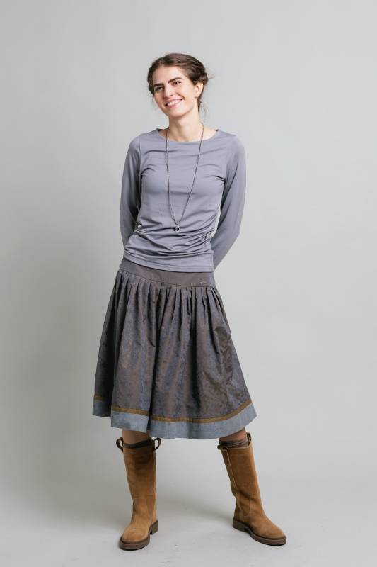 Rockmacherin Malou Langarm-Shirt mit Raffung 50% Rabatt mit kostenlosem Versand