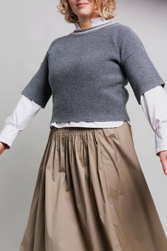 Rockmacherin Ella Trachtiger Strickpullover mit kurzem Arm Meist gekauft