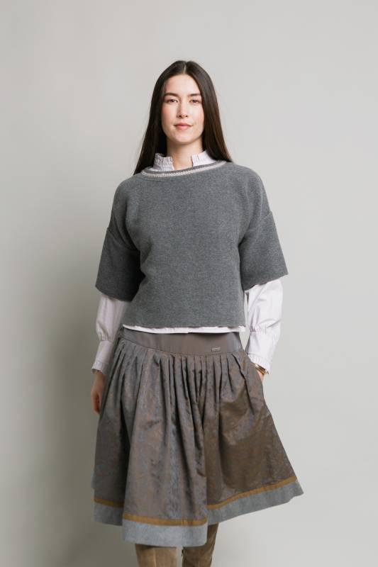 Rockmacherin Ella Trachtiger Strickpullover mit kurzem Arm Meist gekauft