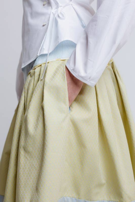 Rockmacherin Sonnastroi Trachtenrock mit Passe aus feinem Baumwolljacquard Fabrik Onlineshop
