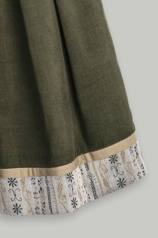 Rockmacherin Mooskissal Trachtenrock mit Feincord und Jacquardmuster im Saum Exklusive Angebote