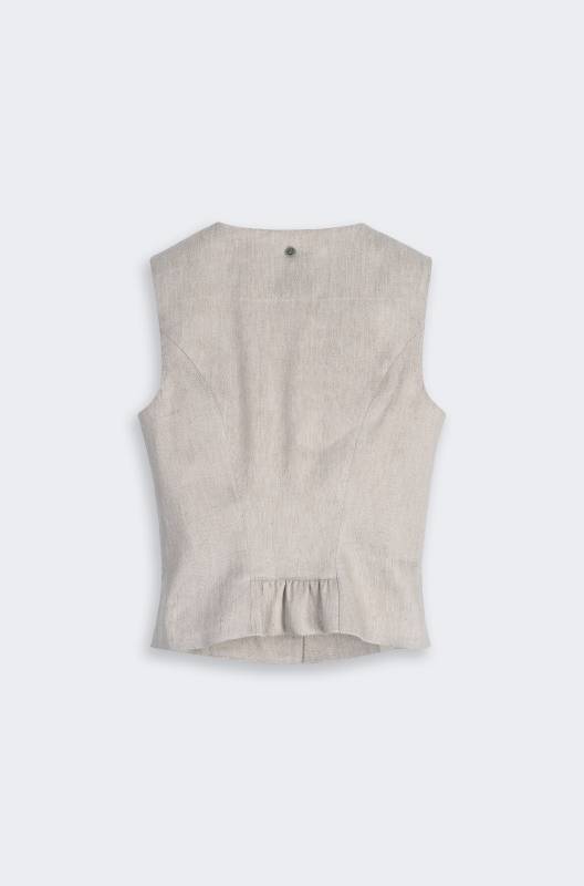 Rockmacherin Nanni Cafer Trachtenweste für Damen in elastischer Leinenmischung Sonderangebot