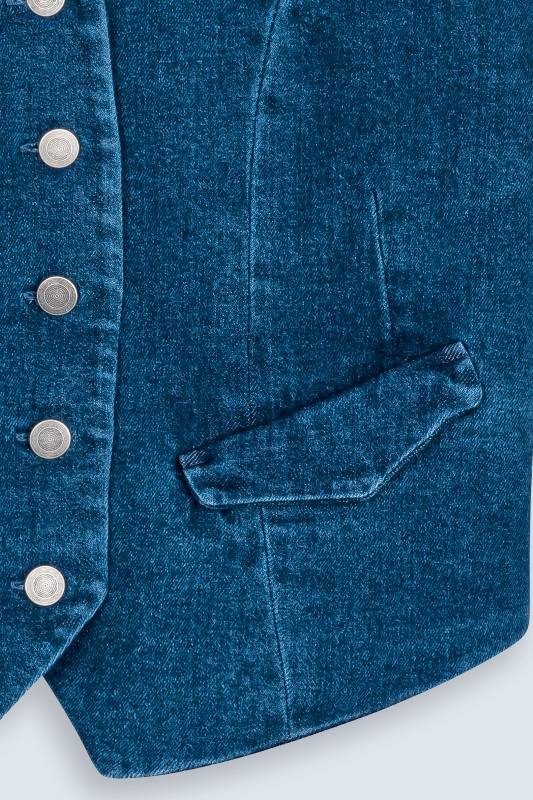 Rockmacherin Resal Damenweste aus Denim im klassischen Stil Günstig kaufen