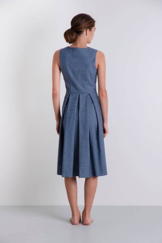 Rockmacherin Katha Kleid blau, kariert Muttertagsangebot
