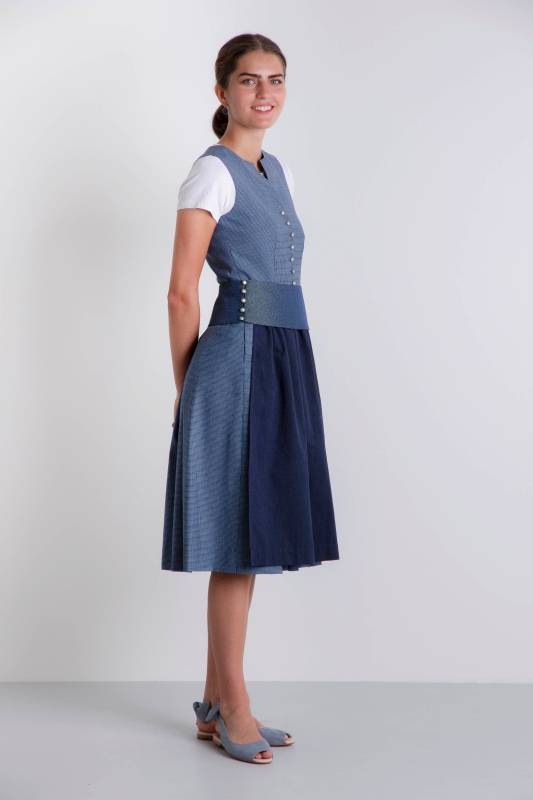 Rockmacherin Katha Kleid blau, kariert Muttertagsangebot