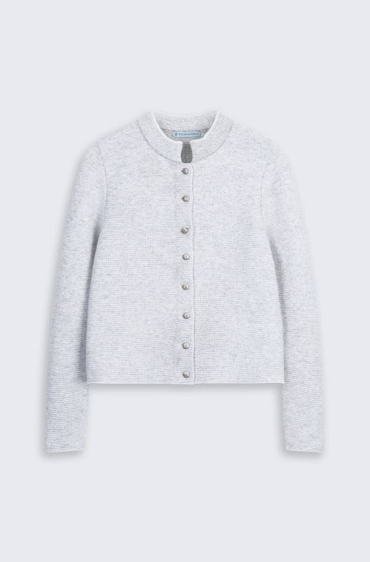 Rockmacherin Florentine Trachten-Strickjacke mit Stehkragen aus Merinowolle Neueste Mode