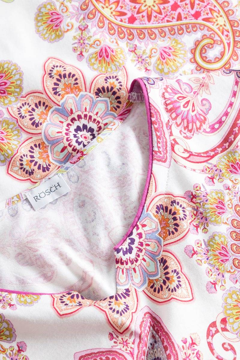 Rösch Pyjama im Paisley-Druck Beerenfarben Baumwolle/Modal Exklusive Angebote