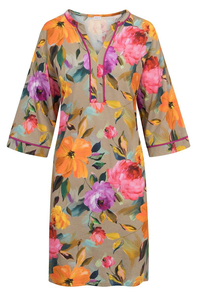 Rösch Nachthemd im Aquarell-Blüten-Druck Baumwolle/Modal Große Rabatte