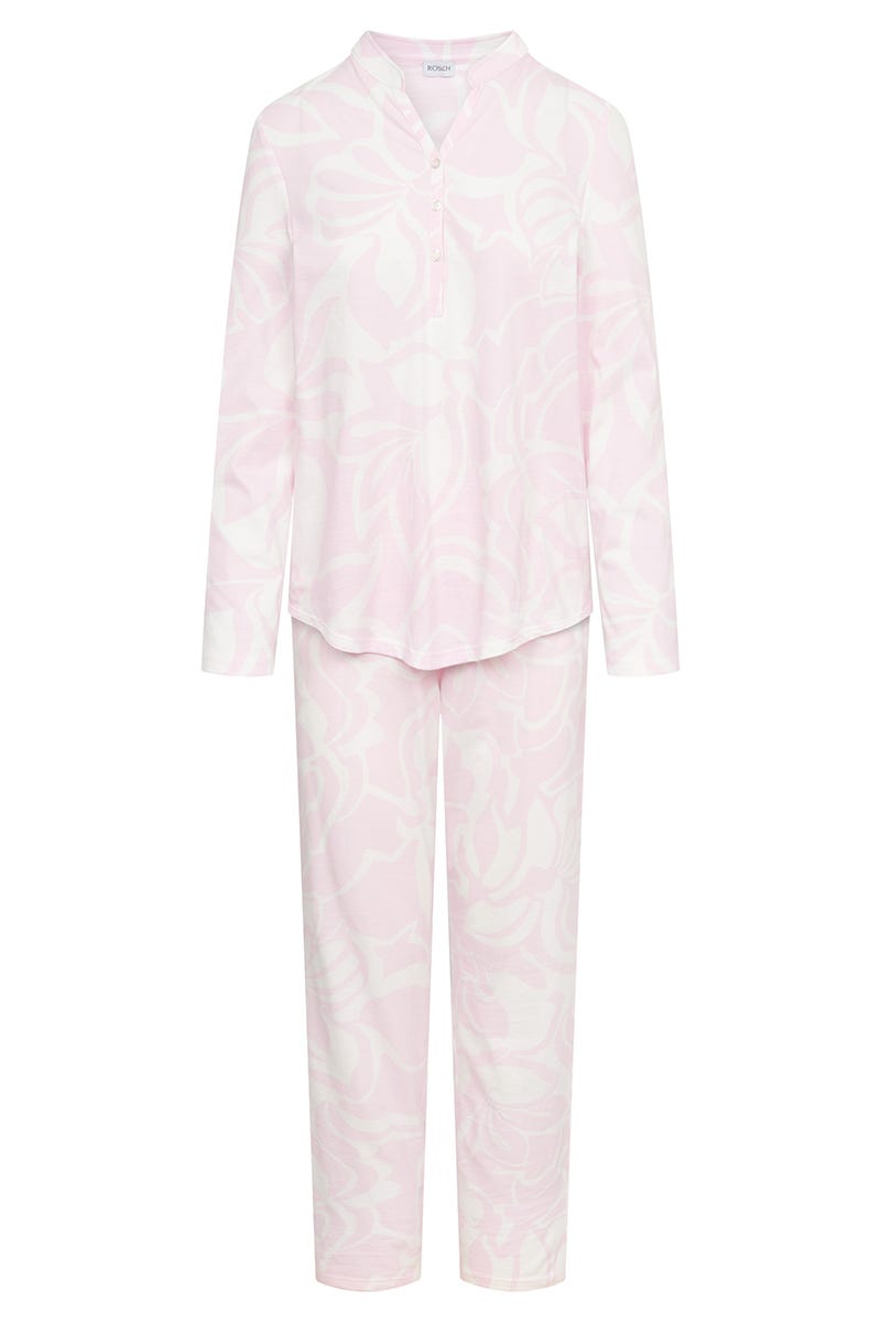Rösch Pyjama im pastelligen Blumendruck 100% Baumwolle Räumungsverkauf
