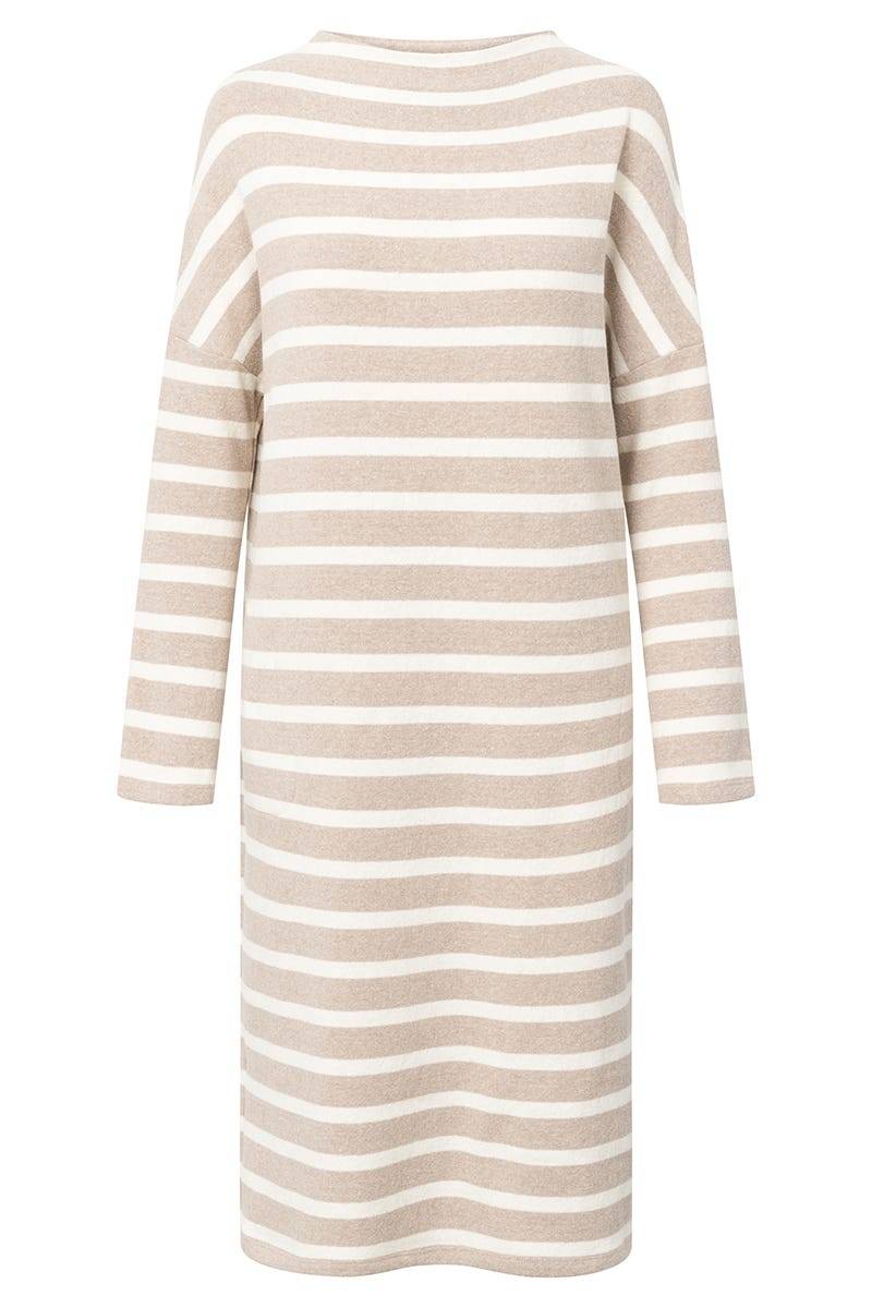 Rösch Hauskleid im Ringeldruck Hellbraun aus Strickware Riesige Ersparnisse