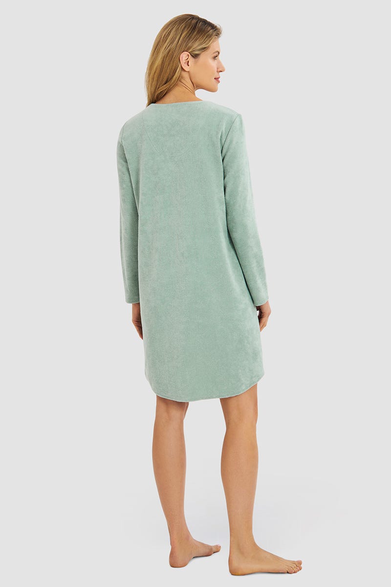 Rösch Hauskleid aus Frottee in Mintgrün Baumwolle/Polyester VIP-Rabatte