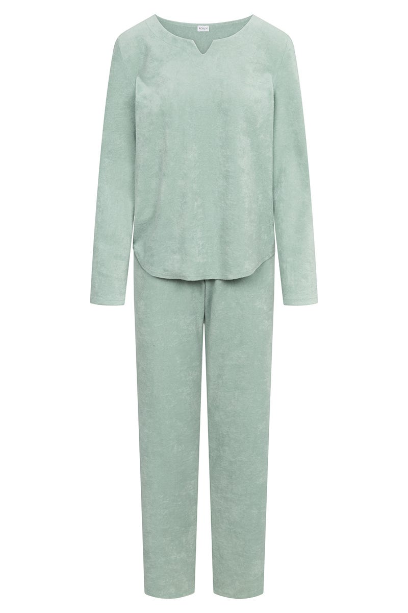 Rösch Hausanzug aus Frottee in Mintgrün Baumwolle/Polyester Super Sparpreis