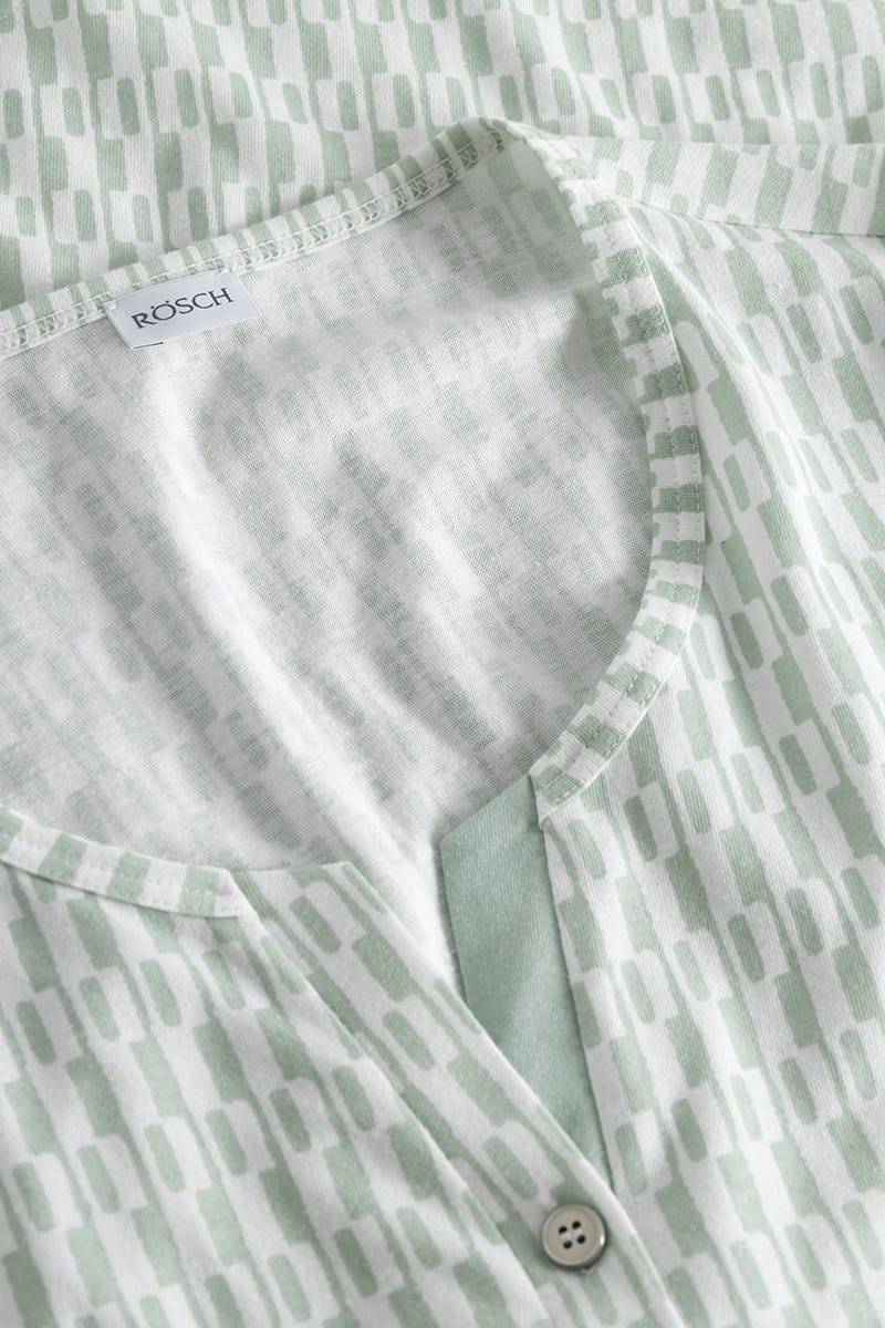 Rösch Pyjama im minimalistischen Grafikdruck Mintgrün 100% Baumwolle JETZT KAUFEN